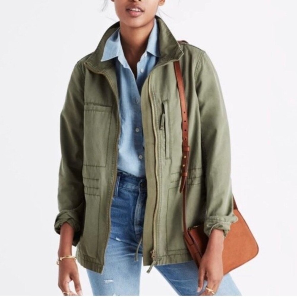 Madewell Green Utility Field Jacket with Zip